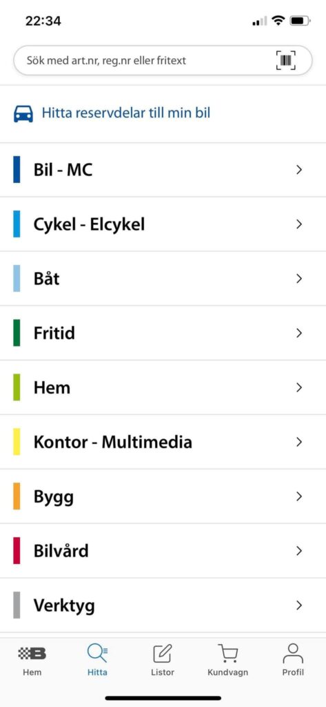 Biltema sök