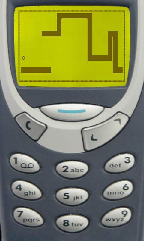 Spelet snake på Nokia 3310